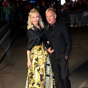 26/09/2024. New York, NY - Des célébrités arrivent à la New York Public Library à New York pour la conférence The Albies de la Clooney Foundation for Justice : Trudie Styler, Sting. Backgrid USA / Bestimage