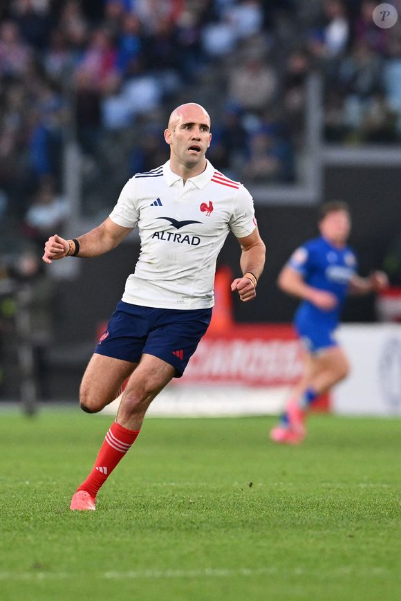 Maxime Lucu de la France en action pendant le match Guinness Six Nations 2025 entre l'Italie et la France au Stadio Olimpico le 23 février 2025 à Rome, Italie. ( © Domenico Cippitelli/LiveMedia/IPA via ZUMA Press)