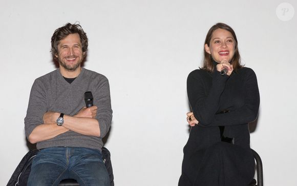 Exclusif - Guillaume Canet et sa compagne Marion Cotillard à l'avant-première de "Rock'n Roll" au cinéma Kinepolis à Lomme, le 4 Janvier 2017. © Stéphane Vansteenkiste/Bestimage