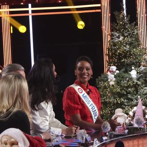 Exclusif - Angélique Angarni-Filopon, miss France 2025 sur le plateau de l'émission "Touche pas à mon poste" (TPMP) diffusée en direct sur C8 le 17 décembre 2024.

© Jack Tribeca / Bestimage