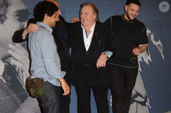 Le réalisateur Rachid Djaïdani, Édouard Waintrop, Gérard Depardieu et Sadek -  Photocall du film "Tour de France" présenté à la Quinzaine des réalisateurs lors du 69 ème Festival International du Film de Cannes le 15 mai 2016
© Lionel Urman / Bestimage