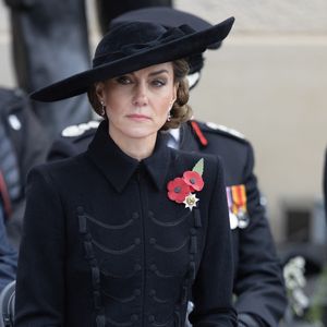Catherine Kate Middleton, princesse de Galles, assiste à la cérémonie du souvenir de l'Armistice, au National Memorial Arboretum, à Burton-on-Trent, dans l'East Staffordshire. Photo par Julien Burton / Bestimage