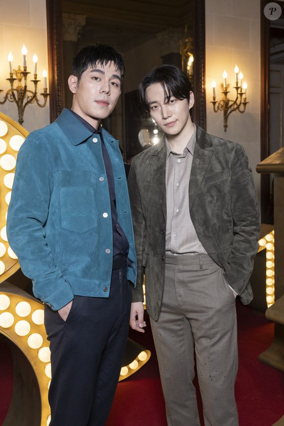 Huai-Yun Zhan, Lee Jun-ho - Photocall pour les 130 ans de Berluti lors de la fashion week à Paris le 22 janvier 2025. © Olivier Borde /Bestimage