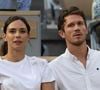 Marine Lorphelin (Miss France 2013) et son compagnon Stanislas Gruau dans les tribunes (night session) lors des Internationaux de France de Tennis de Roland Garros 2025, le 3 juin 2025 à Paris. © Dominique Jacovides / Bestimage