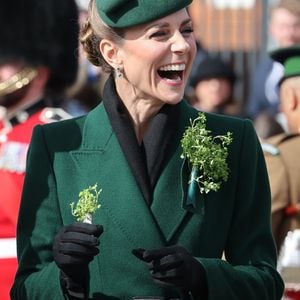 Kate Middleton assiste au défilé de la Saint-Patrick des Irish Guards à la caserne de Mons, Aldershot.
PA Photo/ Bestimage
