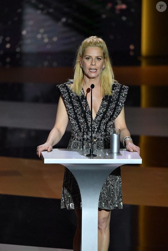 Marina Fois lors de la 46e édition de la cérémonie des César du cinéma à l'Olympia à Paris, France, le 12 mars 2021. Photo par Dominique Charriau/Pool/ABACAPRESS.COM