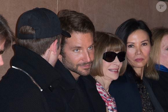 Gabriel-Kane Day-Lewis (fils d'Isabelle Adjani), Bradley Cooper, Anna Wintour - Front row du défilé de mode "Givenchy", collection prêt-à-porter automne-hiver 2016-2017 à Paris le 6 mars 2016. © Olivier Borde/Bestimage