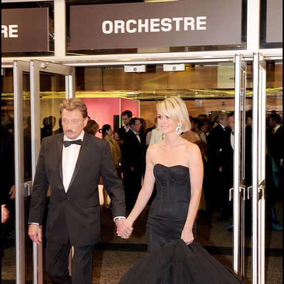 Johnny et Laeticia Hallyday - Montée des marches du film "Vengeance" au 62e Festival de Cannes le 17 mai 2009 © DANIEL ANGELI / BESTIMAGE