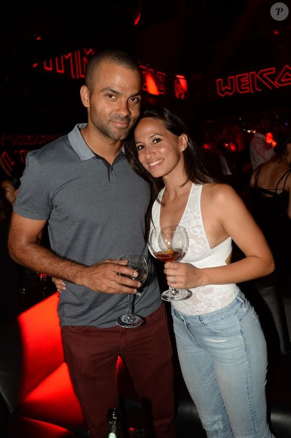 Exclusif - Tony Parker et Axelle Francine - Soirée Eleven Paris au VIP Room de Saint-Tropez, le 29 juillet 2018. © Rachid Bellak/Bestimage