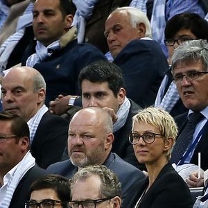 Philippe Etchebest et son épouse Dominique lors du match de football de la Première Ligue française, Girondins de Bordeaux (FCGB) Vs Montpellier HSC au Nouveau Stade à Bordeaux, sud-ouest de la France le 23 mai 2015. Bordeaux s'est imposé 2-1. Photo by Patrick Bernard/ABACAPRESS.COM
