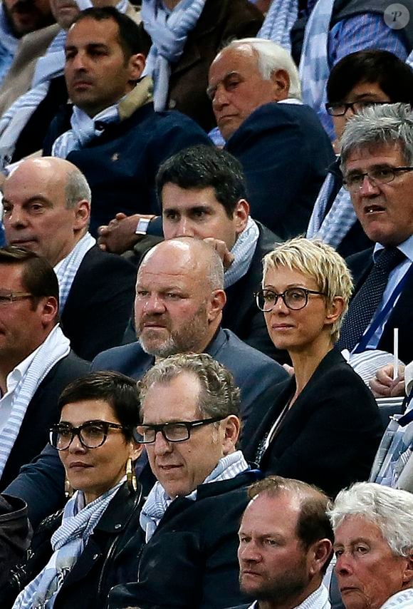 Philippe Etchebest et son épouse Dominique lors du match de football de la Première Ligue française, Girondins de Bordeaux (FCGB) Vs Montpellier HSC au Nouveau Stade à Bordeaux, sud-ouest de la France le 23 mai 2015. Bordeaux s'est imposé 2-1. Photo by Patrick Bernard/ABACAPRESS.COM
