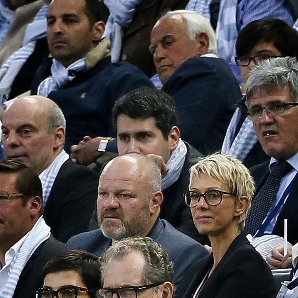 Philippe Etchebest et son épouse Dominique lors du match de football de la Première Ligue française, Girondins de Bordeaux (FCGB) Vs Montpellier HSC au Nouveau Stade à Bordeaux, sud-ouest de la France le 23 mai 2015. Bordeaux s'est imposé 2-1. Photo by Patrick Bernard/ABACAPRESS.COM