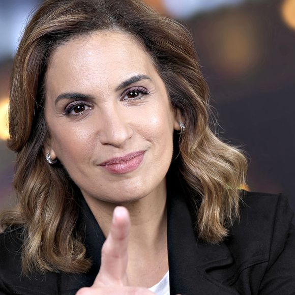 Exclusif - Portrait de Sonia Mabrouk lors de l'enregistrement de l'émission "Chez Jordan de Luxe" à Paris. Le 16 octobre 2024 © Cédric Perrin / Bestimage