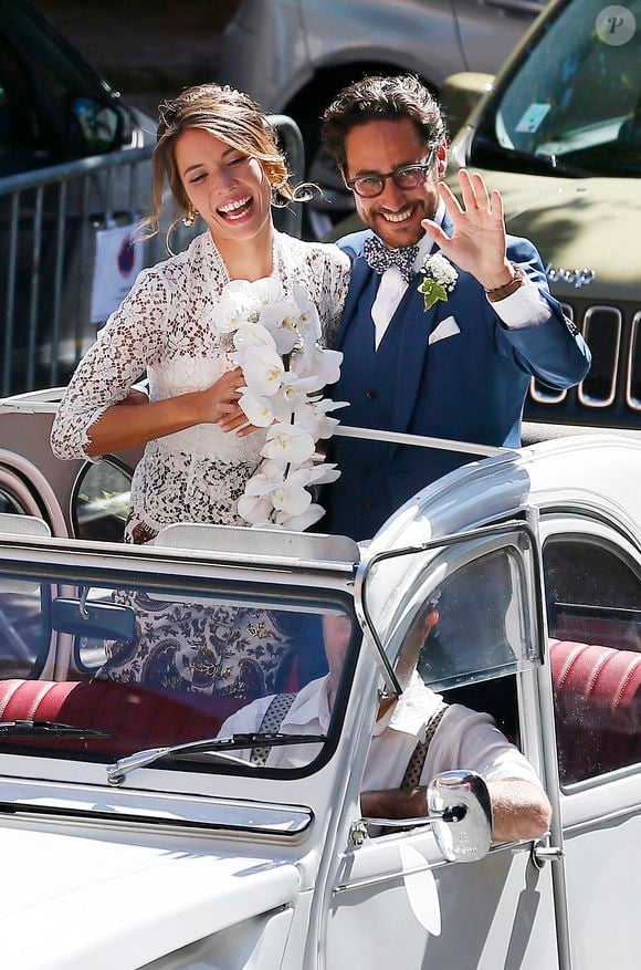 Mariage de Thomas Hollande et de la journaliste Emilie Broussouloux l'église de Meyssac en Corrèze, près de Brive, ville d'Emiie. Le 8 Septembre 2018.
© Patrick Bernard-Guillaume Collet / Bestimage