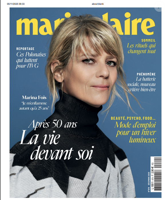 Couverture du nouveau numéro de "Marie-Claire"