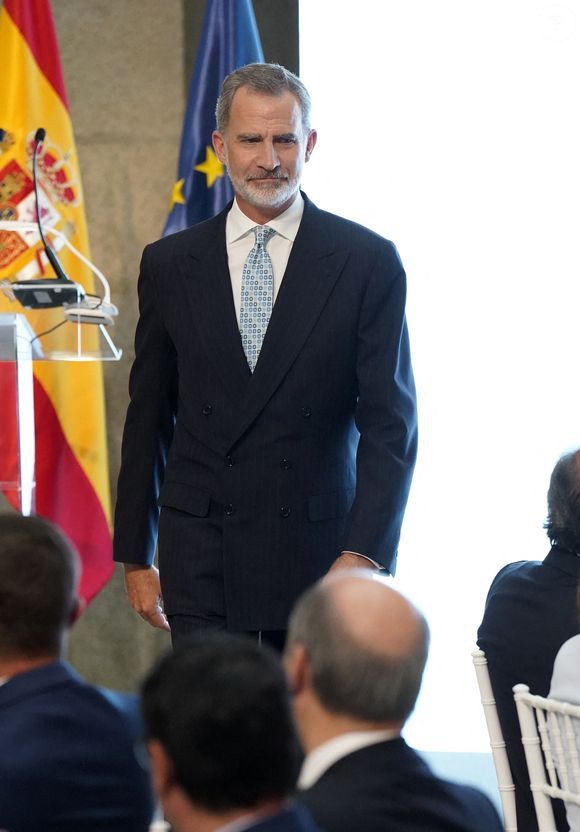 Le roi Felipe VI d'Espagne intervient lors du dîner du 1er congrès sur la mobilité à Madrid le 13 juin 2022. Europa Press / Bestimage