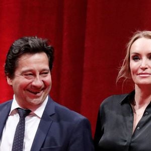 Laurent Gerra et Christelle Bardet - Salle - Cérémonie d'ouverture du Festival Lumière 2021 à Lyon le 9 octobre 2021.
© Dominique Jacovides / Bestimage