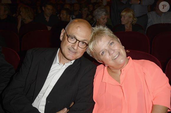 Mimie Mathy et son mari Benoist Gérard - Generale du spectacle de Muriel Robin "Robin Revient Tsoin Tsoin" au Theatre de la porte Saint-Martin a Paris, le 23 septembre 2013. AGENCE / BESTIMAGE