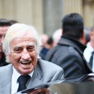 Jean-Paul Belmondo - Obsèques de Charles Gérard en la cathédrale arménienne Saint-Jean-Baptiste de Paris. Le 26 septembre 2019