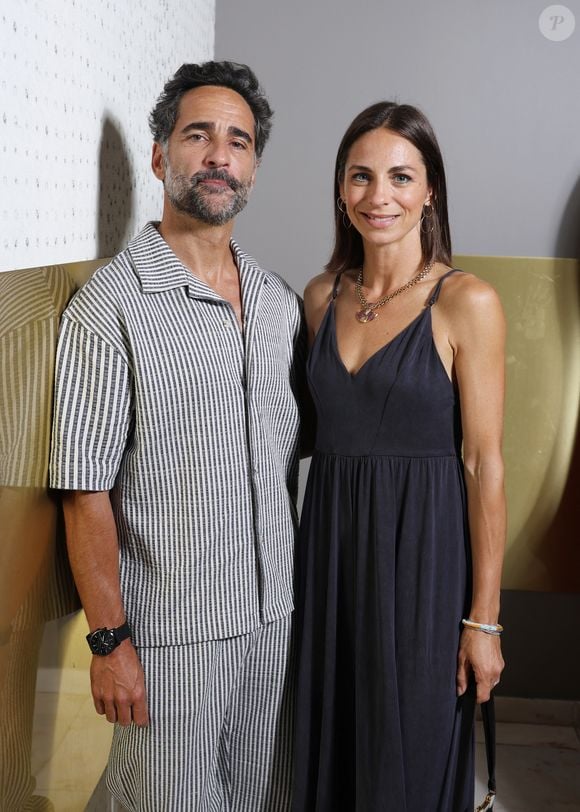 Exclusif - Florent Peyre et sa compagne Virginie Stref au Festival du Cinéma Francais et de la gastronomie d'Aix-Les-Bains, le 7 juin 2025. 

Photo : Denis Guignebourg / Bestimage
