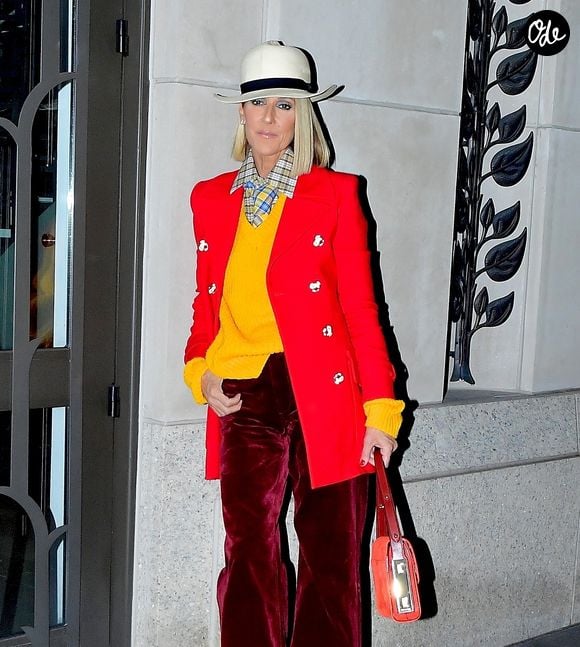 Céline Dion porte un ensemble coloré et un chapeau blanc à la sortie du Barclays Center à New York le 28 février 2020.
Crédit : Backgrid USA/ Bestimage