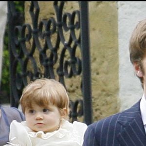 Exclusif - Baptême de Luisa, le fille du prince Emmanuel Philibert de Savoie et de la princesse Clotilde de Savoie à l'eglise de Lauenen près de Gstaad en Suisse. AGENCE / BESTIMAGE