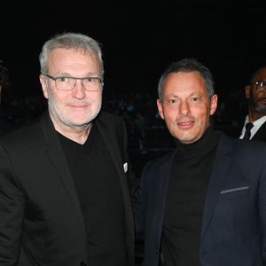 Exclusif - Laurent Ruquier et Marc-Olivier Fogiel - People à la générale de l'opéra-rock "Starmania" à la Seine Musicale de Boulogne-Billancourtle 8 novembre 2022.  © Dominique Jacovides-Coadic Guirec/Bestimage