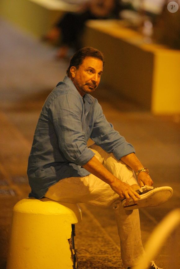 Exclusif - Larry Ellison se rend à une fête sur un yacht à Saint-Barthélémy. le 1 er janvier 2015