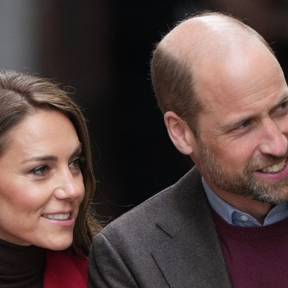 Le prince William, prince de Galles, et Catherine (Kate) Middleton, princesse de Galles, visitent le marché de Pontypridd le 26 février 2025 (Julien Burton / Bestimage).
