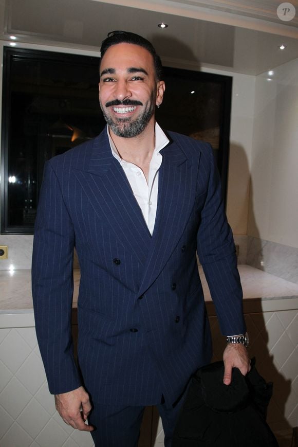 Adil Rami lors de la soirée de lancement du magazine Lui à l'hôtel Bowmann à Paris le 9 mars 2026. © Philippe Baldini / Bestimage