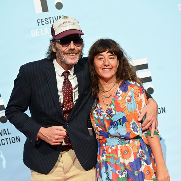 Philippe Rebbot, Romane Bohringer - Projection des trois premiers épisodes de la fiction "L'amour flou" lors du Festival de la Fiction de La Rochelle. Le 15 septembre 2021
