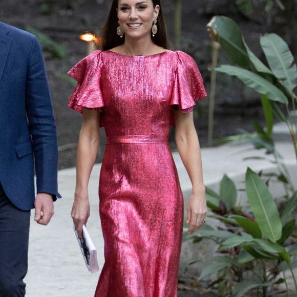 Le prince William et Catherine (Kate) Middleton arrivant pour une réception spéciale dans les ruines mayas de Cahal Pech à San Ignacio, Belize, organisée par Froyla Tzalam, le gouverneur général du Belize, à l'occasion du jubilé de platine de la reine, au cours de la troisième journée de leur tournée de les Caraïbes. Belize, le 21 mars 2022.
©Backgrid UK/ Bestimage