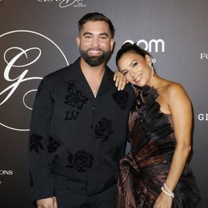 Kendji Girac,  Eva Longoria au photocall de la 11ème édition de la soirée Global Gift Gala à l'hôtel Four Seasons George V à Paris le 30 septembre 2023. © Marc Ausset-Lacroix / Bestimage