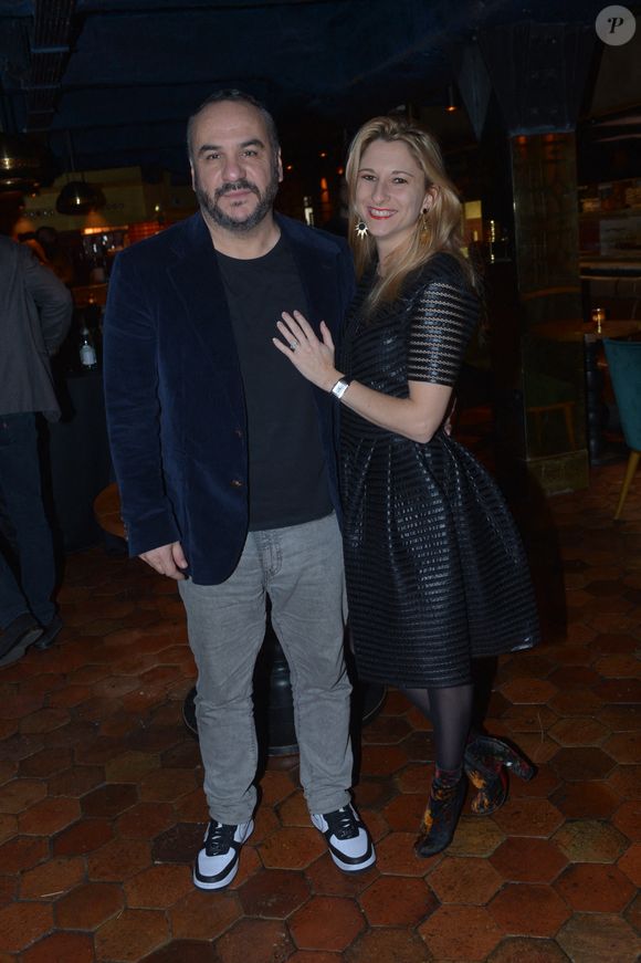 Exclusif - François-Xavier Demaison et sa femme Anaïs Tihay - Soirée du 8ème anniversaire du restaurant "Manko" à Paris le 6 décembre 2023. © Rachid Bellak/Bestimage
