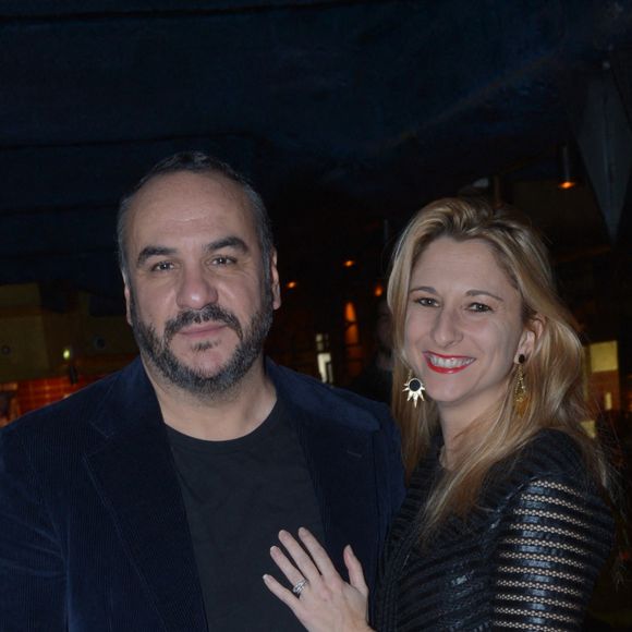 Exclusif - François-Xavier Demaison et sa femme Anaïs Tihay - Soirée du 8ème anniversaire du restaurant "Manko" à Paris le 6 décembre 2023. © Rachid Bellak/Bestimage