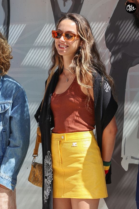 Jenaye Noah assiste à l'inauguration de la fresque dédiée à Yannick Noah à Roland-Garros 2023, le 28 mai 2023 à Paris, en France. Photo de Nasser Berzane/Abaca
