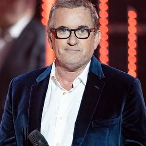 Exclusif - Christophe Dechavanne lors de l'enregistrement de la soirée "Les 30 ans du Sidaction - la soirée événement" au Grand Rex à Paris diffusée le 23 mars 2024 sur France 2. © Cyril Moreau / Coadic Guirec / Bestimage