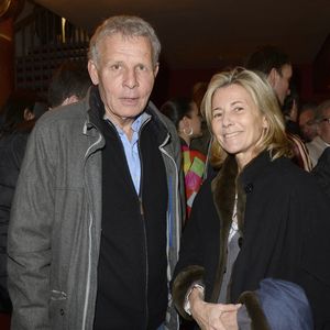 Patrick Poivre d'Arvor et Claire Chazal - People à la générale de la pièce "Garde Alternée" au théâtre des Mathurins avec Patrick Poivre d'Arvor, Alexandra Kazan et David Brécourt à Paris le 6 mars 2016. © Coadic Guirec/Bestimage
