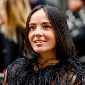 Agathe Auproux au défilé de mode Haute-Couture Elie Saab au Carreau du Temple lors de la Fashion Week Printemps-été 2023 de Paris, le 25 janvier 2023. 

Photo : Christophe Clovis / Bestimage