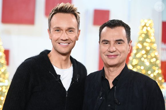 Exclusif - Cyril Féraud et Laurent Luyat - Enregistrement de l'émission "Vivement dimanche" au studio Rive Gauche, présentée par M. Drucker le 19 novembre 2025, avec une diffusion sur France 3 le 28/12/2025. © Guillaume Gaffiot / Bestimage