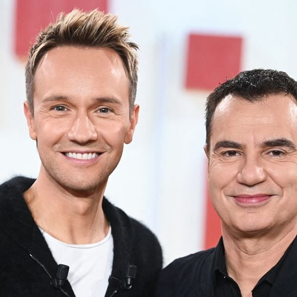 Exclusif - Cyril Féraud et Laurent Luyat - Enregistrement de l'émission "Vivement dimanche" au studio Rive Gauche, présentée par M. Drucker le 19 novembre 2025, avec une diffusion sur France 3 le 28/12/2025. © Guillaume Gaffiot / Bestimage