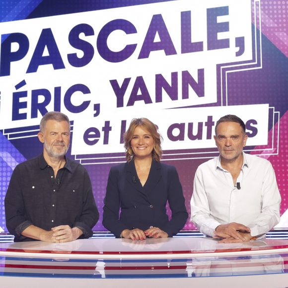 Exclusif - Eric Naulleau, Pascale de la Tour du Pin, Yann Moix, tournage du pilote de " Pascale, Eric, Yann et les autres ", Paris, France. © Jack Tribeca / Bestimage