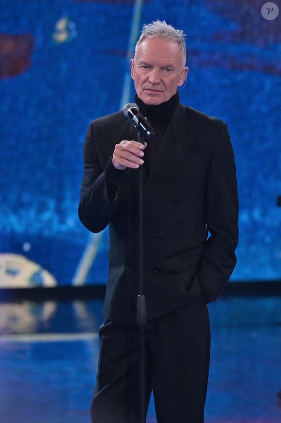 Le chanteur Sting est l'invité de l'émission Che tempo che fa à Milan le 8 décembre 2024. SGP / BESTIMAGE