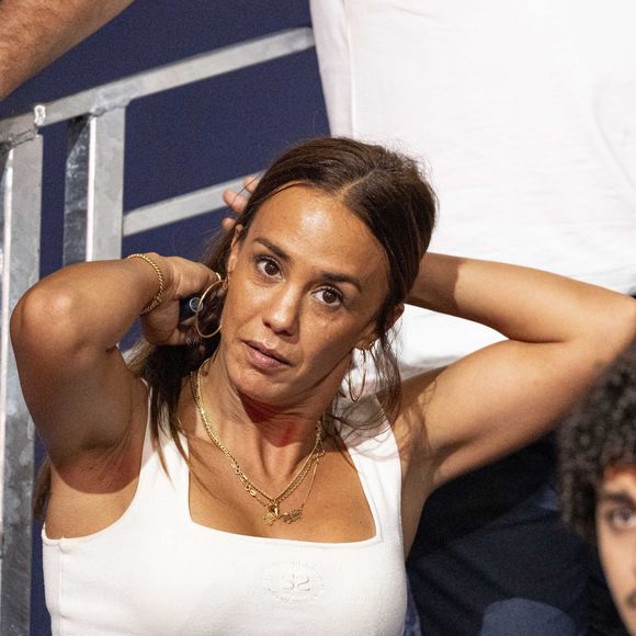 Alice Belaïdi - Les célébrités assistent aux épreuves de judo lors des Jeux Olympiques de Paris 2024 (JO) au Arena Champs de Mars à Paris, France, le 2 août 2024. © Jacovides-Perusseau/Bestimage