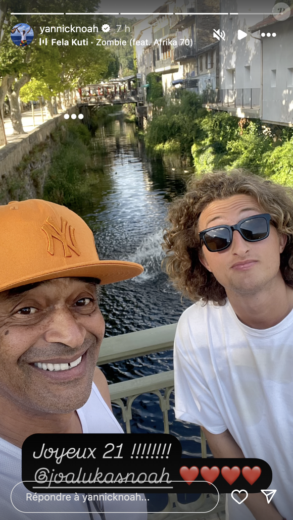 Yannick Noah et son fils Joalukas