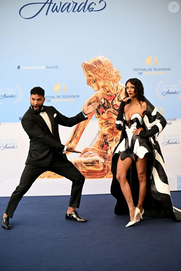 Ricky Whittle et Shy'm (Tamara Marthe) durant la cérémonie de clôture de la 64ème édition du Festival de télévision de Monte-Carlo au Grimaldi forum à Monaco, le 17 juin 2025. © Bruno Bebert / Bestimage