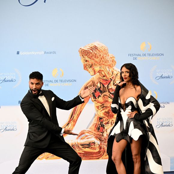 Ricky Whittle et Shy'm (Tamara Marthe) durant la cérémonie de clôture de la 64ème édition du Festival de télévision de Monte-Carlo au Grimaldi forum à Monaco, le 17 juin 2025. © Bruno Bebert / Bestimage