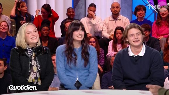 Ulysse, Maïa et Marguerite de la "Star Academy 2024" invités dans "Quotidien", le 6 janvier 2025, sur TMC