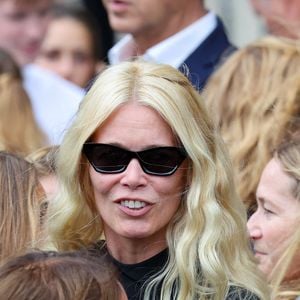 Claudia Schiffer Sortie des obsèques de Mathilde Favier en l'église Saint-Sulpice à Paris le 31 aout 2026. © Dominique Jacovides-Cyril Moreau/Bestimage