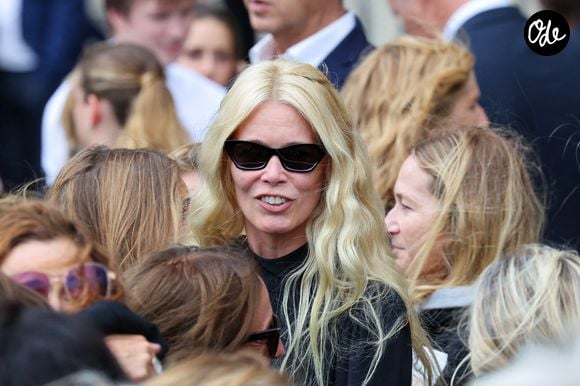 Claudia Schiffer Sortie des obsèques de Mathilde Favier en l'église Saint-Sulpice à Paris le 31 aout 2026. © Dominique Jacovides-Cyril Moreau/Bestimage